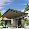 INTERSUN - Store banne coffre intégral CELESTE 3,00x2,50 M (Motorisé Secours à Télécommande + LED - Gris anthracite structuré RAL7016ST - Taupe 250g/m²) - vignette