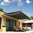 INTERSUN - Store banne coffre intégral SOA 3,00x2,50 M (Manuelle - Blanc satiné RAL9010 - Gris foncé 250g/m²) - vignette
