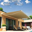 INTERSUN - Store banne coffre intégral SOA 3,00x2,00 M (Motorisé Secours à Télécommande - Blanc satiné RAL9010 - Écru 250g/m²) - vignette