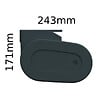 INTERSUN - Store banne coffre intégral HEVOA 3,00x2,50 M (Motorisé Secours à Télécommande + LED - Gris anthracite structuré RAL7016ST - Écru 250g/m²) - vignette