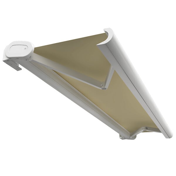 INTERSUN - Store banne coffre intégral HEVOA 3,00x2,00 M (Motorisé Secours à Télécommande + LED - Blanc satiné RAL9010 - Écru 250g/m²) - large