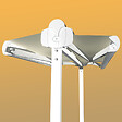INTERSUN - Store banne double pente ENARGITE 4,00x2x2,00 M (Manuelle - Blanc satiné RAL9010 - Écru 250g/m²) - vignette
