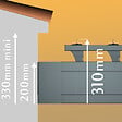 INTERSUN - Pergola bioclimatique LOLITE 4,00x3,038 M Vérin à Télécommande (Verin à Télécommande + LED - Mixte : Armature Gris anthracite structuré RAL7016ST / Lames Blanc satiné RAL9010) - vignette