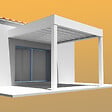 INTERSUN - Pergola rétractable HYLIA 5,00x5,213 M Motorisé à Télécommande (Motorisé à Télécommande + LED - Blanc satiné RAL9010) - vignette