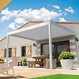 INTERSUN - Pergola bioclimatique LOLITE 4,00x3,038 M Vérin à Télécommande (Verin à Télécommande - Blanc satiné RAL9010) - vignette