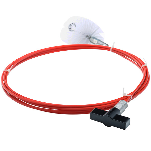 RIBITECH - Kit de ramonage pour poêle à granulés Câble 5 mètres - large