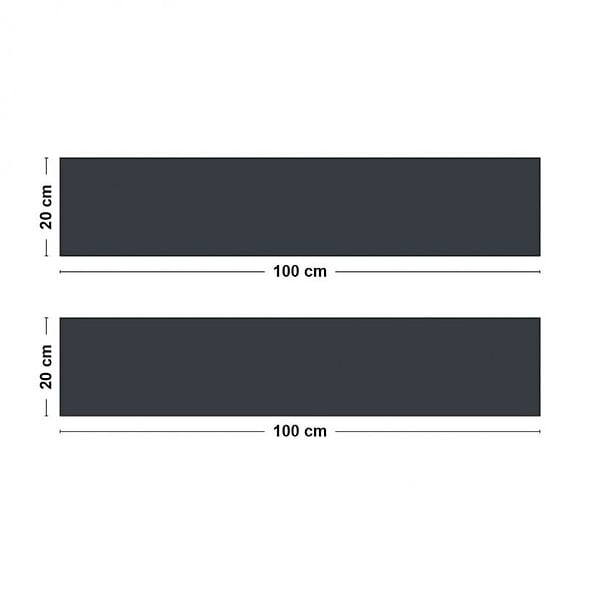 99DECO - Crédence cuisine en aluminium effet ardoise gris RAL7016 - 200x20 cm (en 2 bandeaux) - large