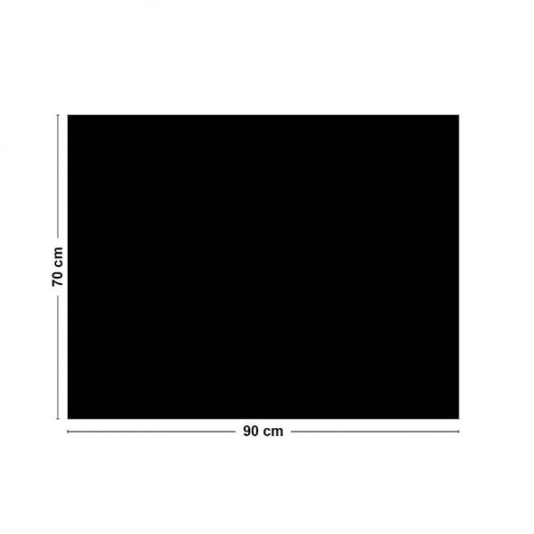 99DECO - Fond de hotte en aluminium noir - 70x90 cm - large