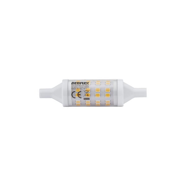 DEBFLEX - CRAYON LED 78MM SMD VERRE TRANSPARENT R7S 5W 3000K 400LM - large