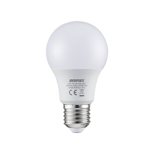 DEBFLEX - AMPOULE A60 SMD VERRE BLANC E27 5W 2700K 450LM - large