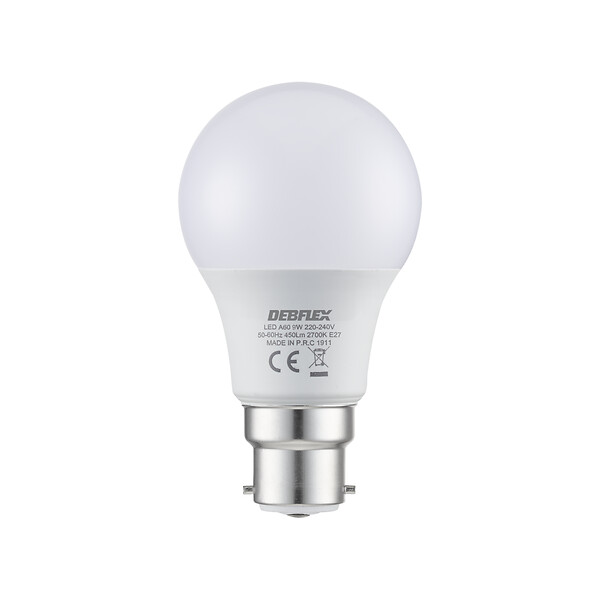DEBFLEX - AMPOULE A60 SMD VERRE BLANC B22 9W 2700K 810LM - large