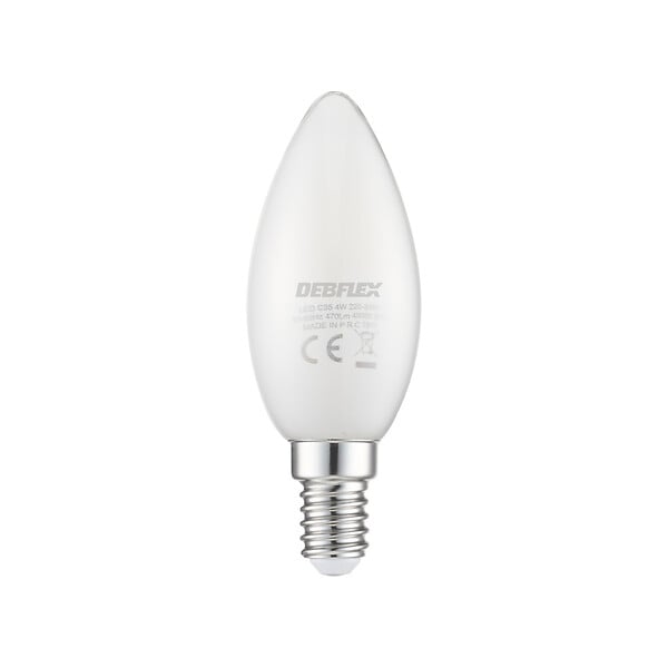 DEBFLEX - AMPOULE C35 FILAMENT VERRE BLANC E14 4W 4000K 470LM - large