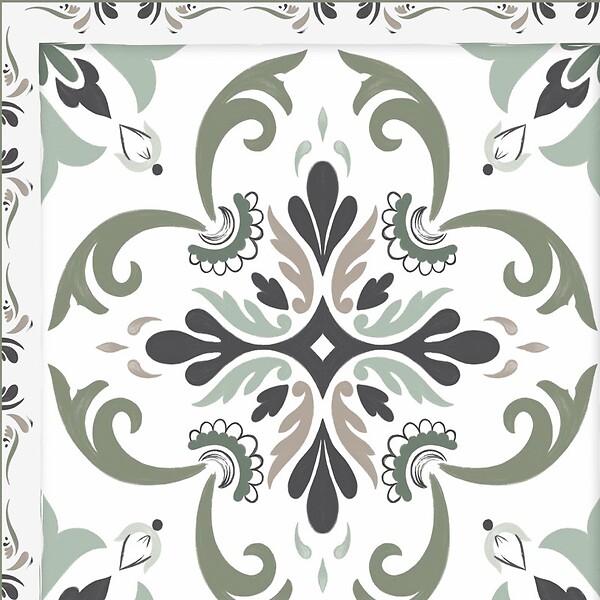 99DECO - Tapis antidérapant - Agathe - vinyle - int./ext. - Multicolore - 50x120cm - large