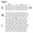 99DECO - Tapis antidérapant - Agathe - vinyle - int./ext. - Multicolore - 50x120cm - vignette