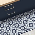 99DECO - Tapis antidérapant - Marsiho - vinyle - int./ext. - Bleu - 50x120cm - vignette