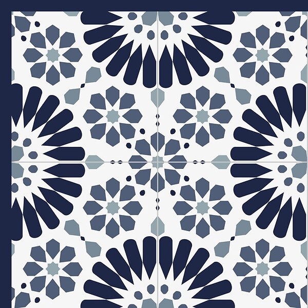 99DECO - Tapis antidérapant - Marsiho - vinyle - int./ext. - Bleu - 50x120cm - large