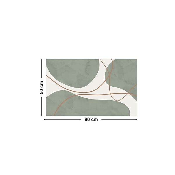 99DECO - Tapis antidérapant - Organique - vinyle - int./ext. - Vert - 120x200cm - large