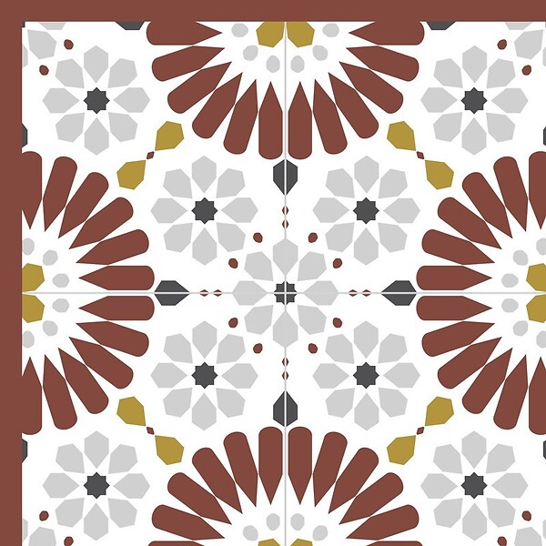 99DECO - Tapis antidérapant - Marsiho - vinyle - int./ext. - Rouge - 120x200cm - large