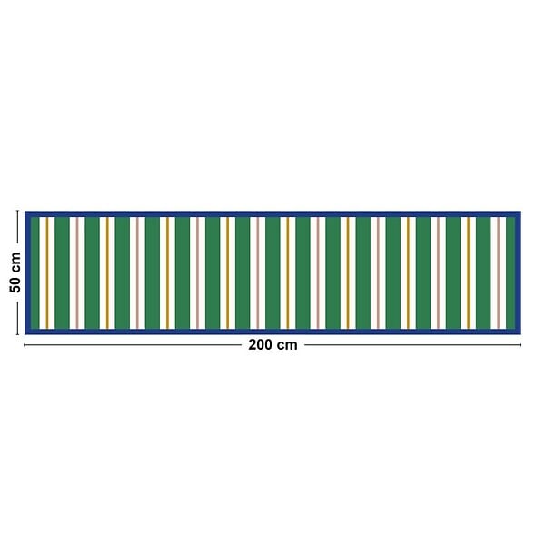 99DECO - Tapis antidérapant - Aveiro - vinyle - int./ext. - Vert - 50x200cm - large