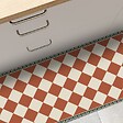 99DECO - Tapis antidérapant - Rétro - vinyle - int./ext. - Rouge - 50x120cm - vignette