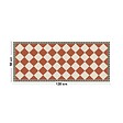 99DECO - Tapis antidérapant - Rétro - vinyle - int./ext. - Rouge - 50x120cm - vignette