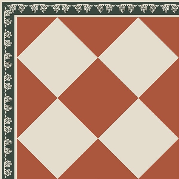 99DECO - Tapis antidérapant - Rétro - vinyle - int./ext. - Rouge - 50x120cm - large