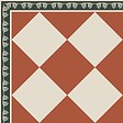 99DECO - Tapis antidérapant - Rétro - vinyle - int./ext. - Rouge - 50x120cm - vignette