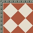 99DECO - Tapis antidérapant - Rétro - vinyle - int./ext. - Rouge - 50x200cm - vignette