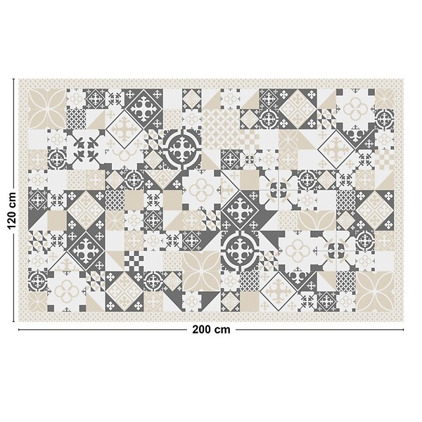 99DECO - Tapis antidérapant - CS Sable - vinyle - int./ext. - Beige - 120x200cm - large