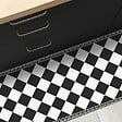 99DECO - Tapis antidérapant - Rétro - vinyle - int./ext. - Noir - 50x120cm - vignette