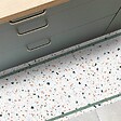 99DECO - Tapis antidérapant - Terrazzo - vinyle - int./ext. - Multicolore - 50x200cm - vignette