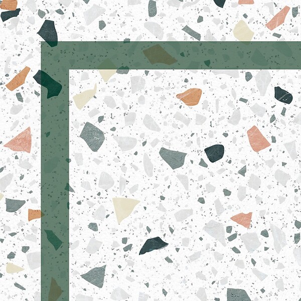 99DECO - Tapis antidérapant - Terrazzo - vinyle - int./ext. - Multicolore - 50x200cm - large