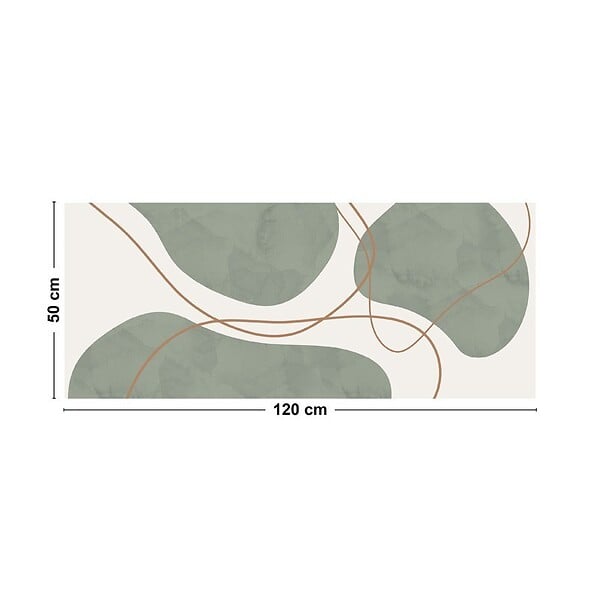 99DECO - Tapis antidérapant - Organique - vinyle - int./ext. - Vert - 50x200cm - large
