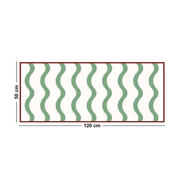 99DECO - Tapis antidérapant - Rivela - vinyle - int./ext. - Vert - 50x120cm - large