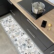 99DECO - Tapis antidérapant - JC Dulce - vinyle - int./ext. - Bleu - 50x120cm - vignette