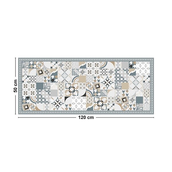 99DECO - Tapis antidérapant - JC Dulce - vinyle - int./ext. - Bleu - 50x120cm - large