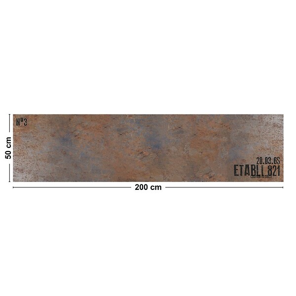 99DECO - Tapis antidérapant - Full Metal - vinyle - int./ext. - Marron - 50x200cm - large