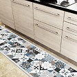 99DECO - Tapis antidérapant - Ciment Style Dulce - vinyle - int./ext. - Bleu - 50x200cm - vignette