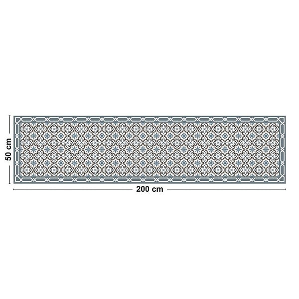 99DECO - Tapis antidérapant - Yazir - vinyle - int./ext. - Multicolore - 50x200cm - large