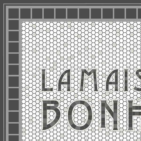 99DECO - Tapis antidérapant - Tesselle - vinyle - int./ext. - Gris - 50x200cm - large