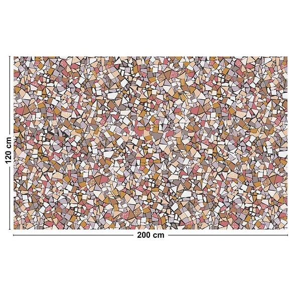 99DECO - Tapis antidérapant - Fragments - vinyle - int./ext. - Multicolore - 120x200cm - large