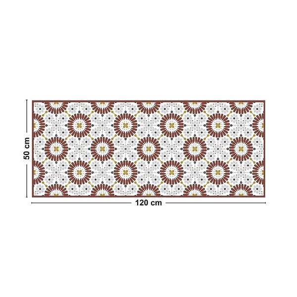 99DECO - Tapis antidérapant - Marsiho - vinyle - int./ext. - Rouge - 50x120cm - large