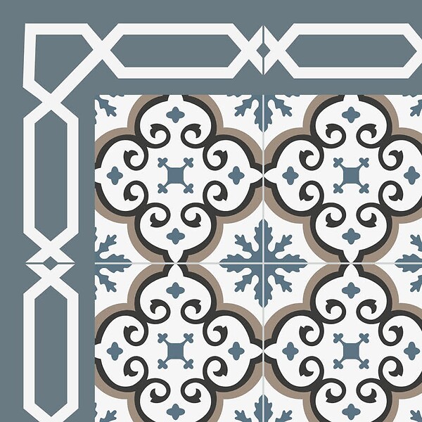99DECO - Tapis antidérapant - Yazir - vinyle - int./ext. - Multicolore - 50x120cm - large