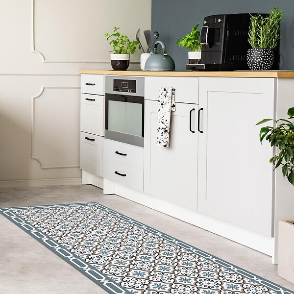 99DECO - Tapis antidérapant - Yazir - vinyle - int./ext. - Multicolore - 50x120cm - large