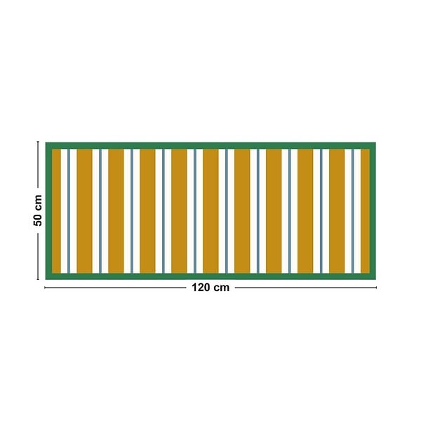 99DECO - Tapis antidérapant - Corfou - vinyle - int./ext. - Orange - 50x120cm - large