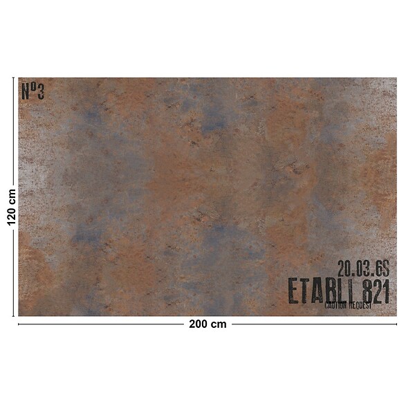 99DECO - Tapis antidérapant - Full Metal - vinyle - int./ext. - Marron - 120x200cm - large