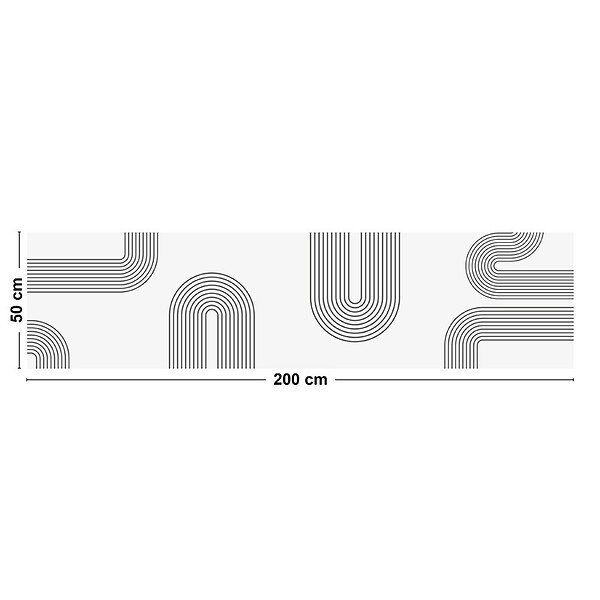 99DECO - Tapis antidérapant - Forgeo - vinyle - int./ext. - Multicolore - 50x200cm - large