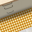 99DECO - Tapis antidérapant - Vichy - vinyle - int./ext. - Orange - 50x120cm - vignette
