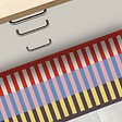 99DECO - Tapis antidérapant - Rythmo - vinyle - int./ext. - Rouge - 120x200cm - vignette