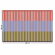 99DECO - Tapis antidérapant - Rythmo - vinyle - int./ext. - Rouge - 120x200cm - vignette